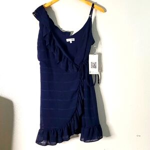 Emerald Sundae Navy Wrap Dress Sise M